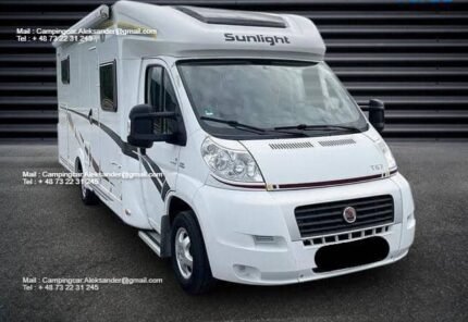 Prix : 17000€ ! 67000 Km   Fiat 2.3 131 CH Sunlight T67 , année: 2012 , 67000 Km certifié , 4 places , 4 couchages , permis B, panneaux solaires