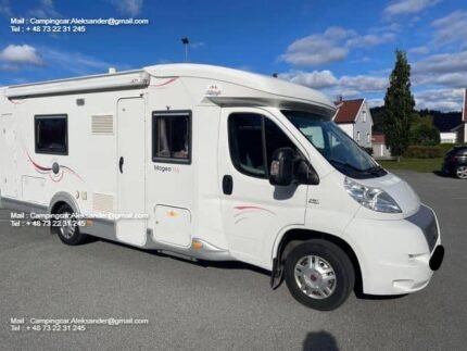 Prix : 13500€  FIAT 2.3 130 CH Challenger MAGEO , année : 2008 , diesel , manuelle , 4 places , 4 couchages , permis B , panneaux solaires , test d’étanchéité ok , porte vélo , 