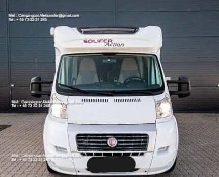 Prix : 17500€   FIAT 2.3 130 CH Solifer Action 601 - Radio/CD avec navigation - Alarme gaz NX-5 - Marchepied électrique - Porte-vélos , année : 2012 , kilométrage : 82736 km , 4 places , 4 couchages , permis B , panneaux solaires , 