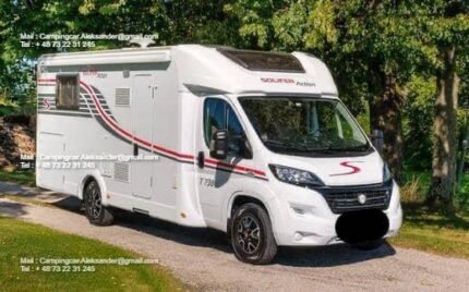 Prix : 22500€ ! 5 couchages   FIAT 2.3 130 CH Solifer Action T , année : 2016 , kilométrage : 46500 Km , diesel , 5 places , 5 couchages , lit centrale , permis B , panneaux solaires , test d’étanchéité ok, porte vélo