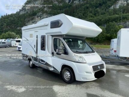 Prix : 12500€  FIAT 2.3 130 CH Hobby D 595 AK LC | année : 2008 , kilométrage : 90.000 Km , 4 places , 4 couchages, permis B , test d’étanchéité ok , Tambour neuf| Grande salle de bain| Porte-vélos avec coffre de rangement| Four | 