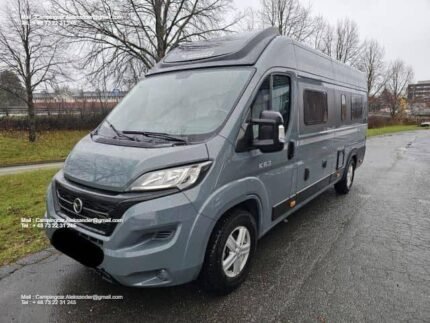Prix : 40000€  FIAT 2.2 140 CH Mobilvetta ADMIRAL K 6.3 , année : 2023 , kilométrage : 17900 Km , 4 places , 4 couchages , panneaux solaires