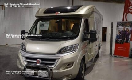 Prix : 22000€  FIAT 2.3 150 CH Bürstner NEXXO T720 , année : 2015 , automatique, diesel , 4 places , 4 couchages , permis B, panneaux solaires , test d’étanchéité ok , 56000 Km