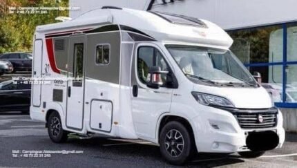 Prix : 23000€ ! Année: 2018   FIAT 2.3 131 CH Bürstner IXEO Time 590 , année : 2018 , kilométrage : 70400 Km , 4 places , 4 couchages , permis B , panneaux solaires , porte vélo , Bürstner IXEO time 30 edition
