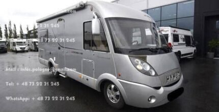 Prix : 17000€  FIAT 2.3 131 CH Hymer B 654 CL , année : 2008 , kilométrage : 114600 km , 4 places , 4 couchages , panneaux solaires , permis B , 