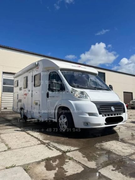 Prix : 14000€   Fiat 2.2 136CH TRIGANO AUTOROLLER , diesel, manuelle , année : 2008 , kilométrage : 105 000 km , 4 couchages , 4 places , lit centrale , 3 500 Kg , permis B , test d’étanchéité ok