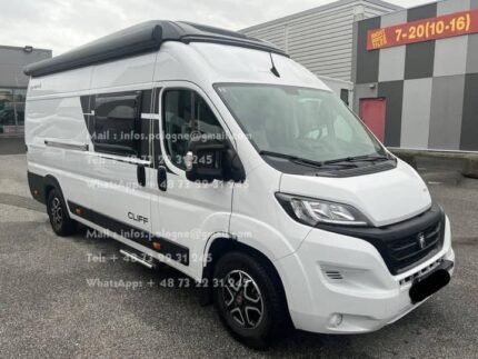 Prix : 35000€   Fiat 2.2 150CH Sunlight Cliff 640RT , année : 2022 , kilométrage : 29 960 km , automatique, diesel ,4 places , 4 couchages , 3 500 kg , permis B , panneau solaire , test d’étanchéité ok, 