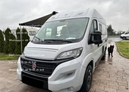 Prix : 24000€   Fiat 2.3 140CH Ducato , manuelle , diesel , année : 2021, kilométrage : 17 500 km , 3 500 Kg , permis B , 4 places , 4 couchages, panneaux solaires , porte vélos , test d’étanchéité ok , 