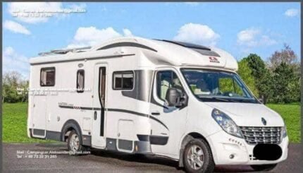 PRIX : 21000€  RENAULT 2.3 145 CH Adria Matrix Supreme , année : 2012 , kilométrage : 68000 Km , 4 places , 4 couchages , permis B , panneaux solaires, test d’étanchéité ok , panneaux solaires
