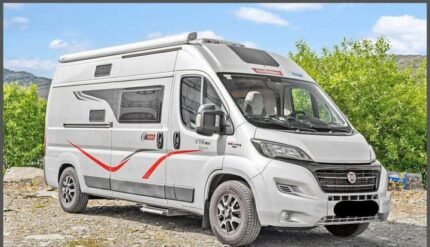 PRIX : 22000€ , ✅ Disponible en Pologne , FIAT CHALLENGER VANY V114 MAX | 2018 | 37 100 km | 4 couchages | 4 places CG | 131 ch | 599 cm | ☀️ Panneaux solaires | 🛏️ Double lit superposé