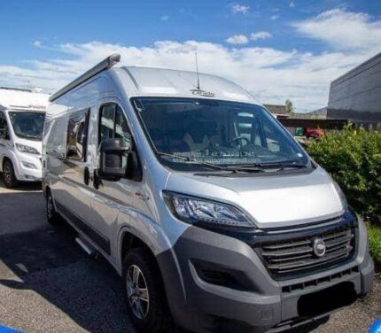 PRIX : 25000€ ,FIAT CARADO VLOW 600 – 2019 – 28.000 KM – 4 COUCHAGES – DOUBLE LIT SUPERPOSÉ – FIAT 2.3L 131 CH – TRÈS BIEN ÉQUIPÉ