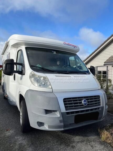 Prix : 9500€! Fiat Ducato Challenger Genesis 38 – 2.3 JTD 130 ch – 2007- 84 852 km- Manuelle (6 rapports)- Diesel- 4 places carte grise - 4 couchages